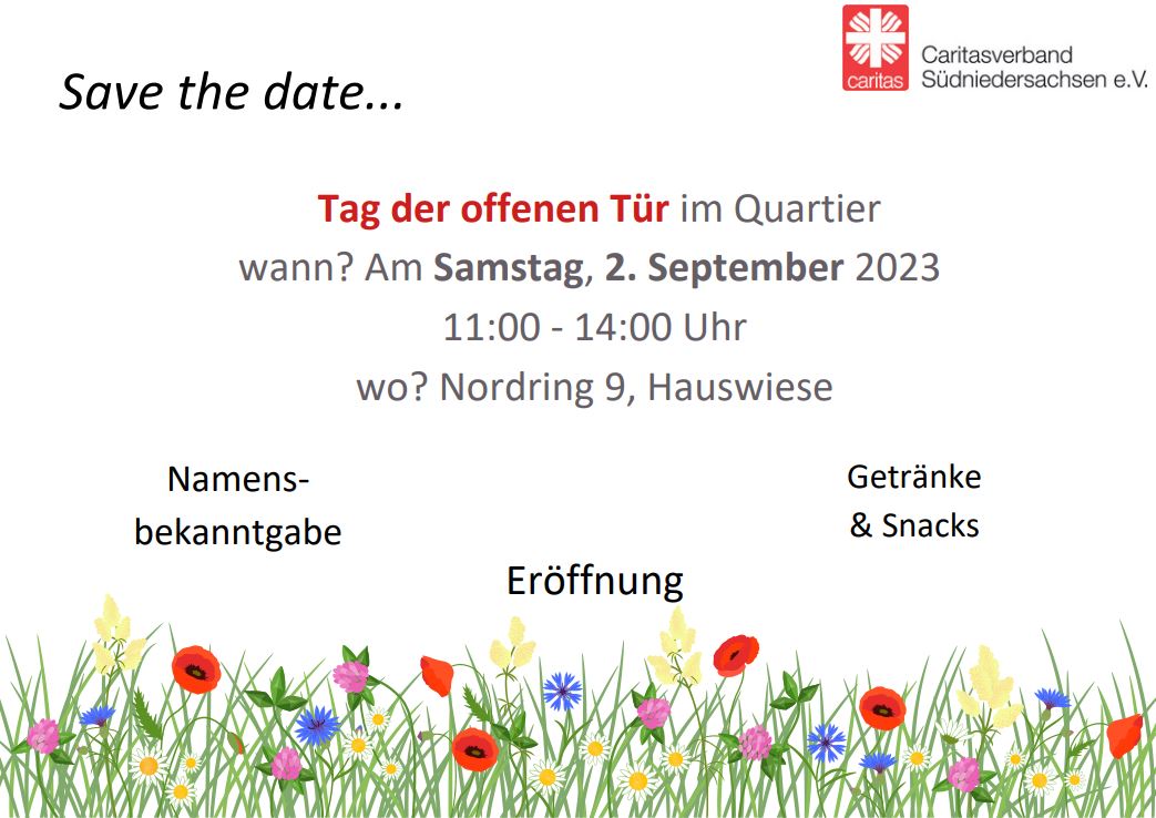 Einladung Tag der offenen Tür am 2. September 2023