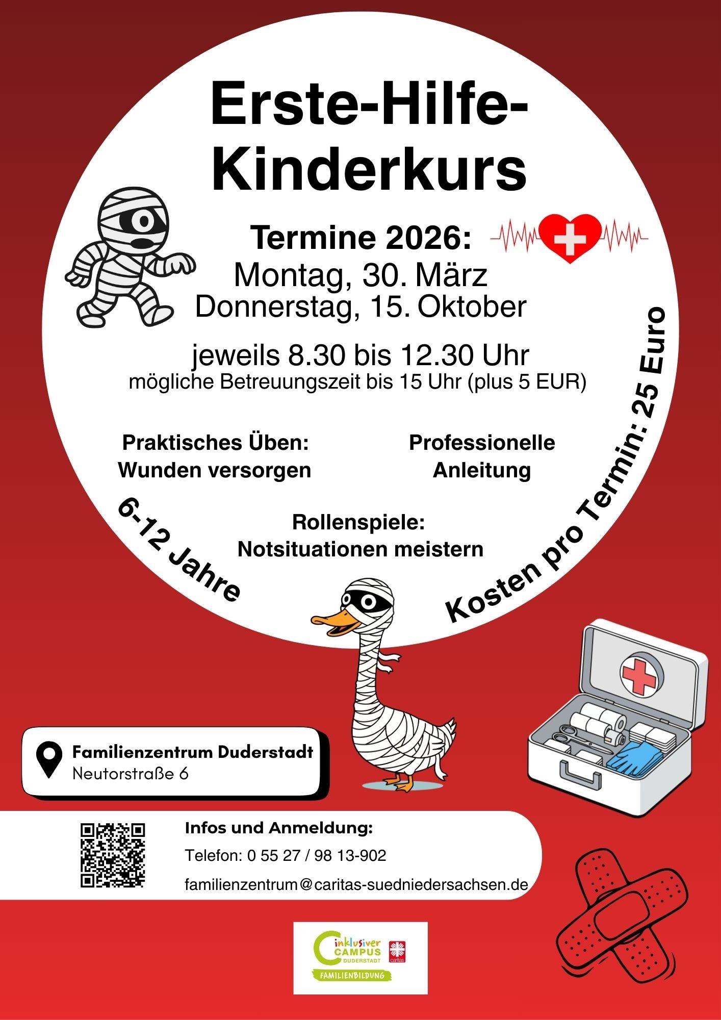 Plakat: Erste-Hilfe-Kinderkurs