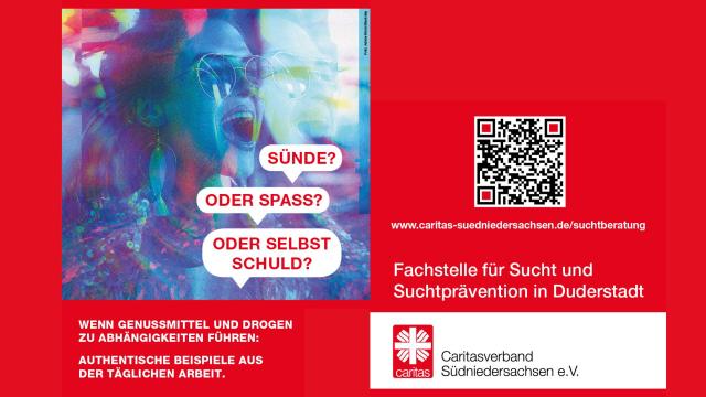 Ausstellung „Sünde? Oder Spaß? Oder selbst schuld?“ der Fachstelle für Sucht und Suchtprävention der Caritas Südniedersachsen